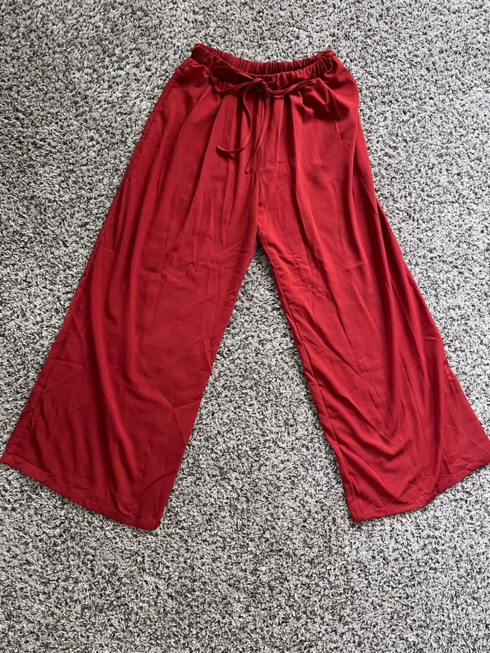 Cider Burnt Orange Wide Leg Drawstring Waist‎ Pants CD20221220224500TS-ORANGE M